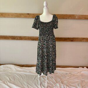Sundress with smocking top cap sleeves